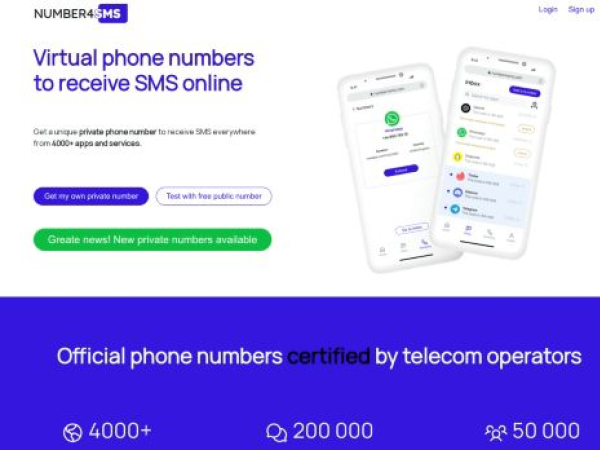 number4sms.com